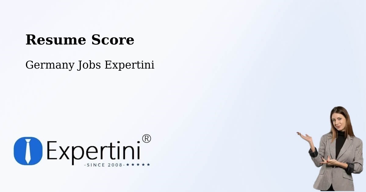 Resume Score & Job Description Match Tool – Schülp - Germany Jobs Expertini
